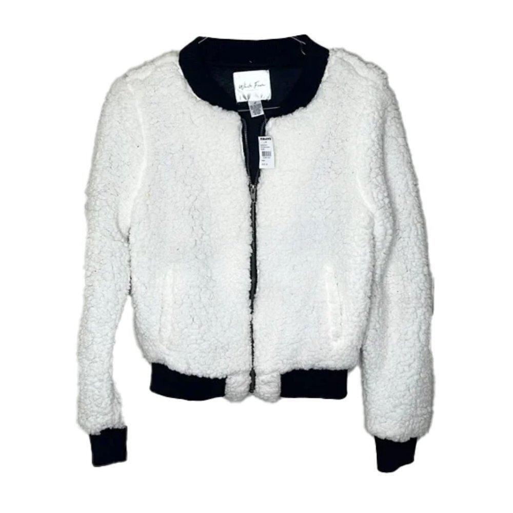 🆕 TILLYS WHITE FAWN bomber Jacket Size M - Picture 3 of 6